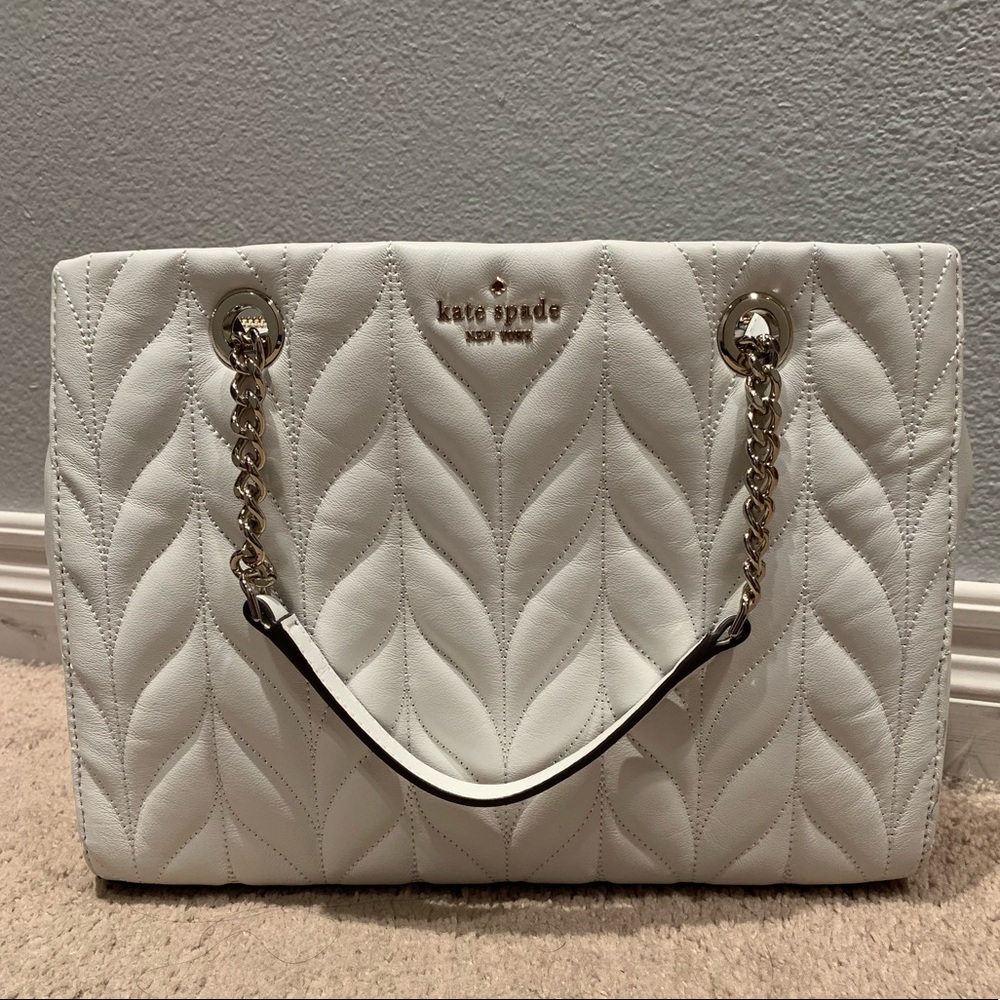 White quilted Kate Spade Purse Handbag